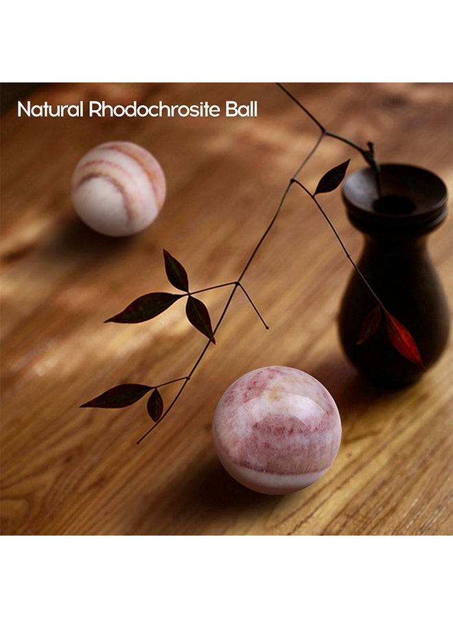 Natural Rhodochrosite Crystal Ball Red 40mm - Image 5