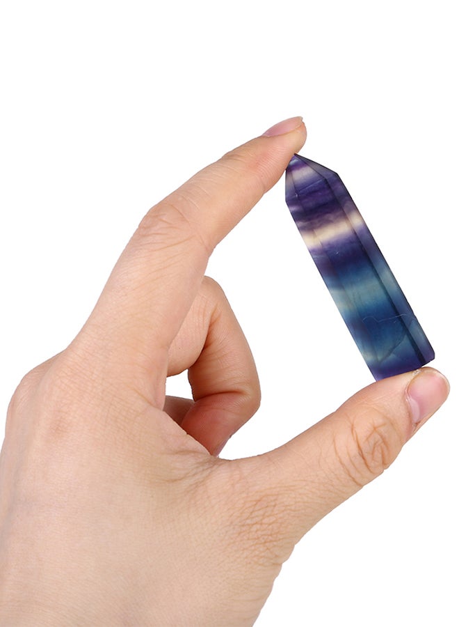 Natural Fluorite Crystal Hexagonal Wand Point Stone Multicolour - Image 3