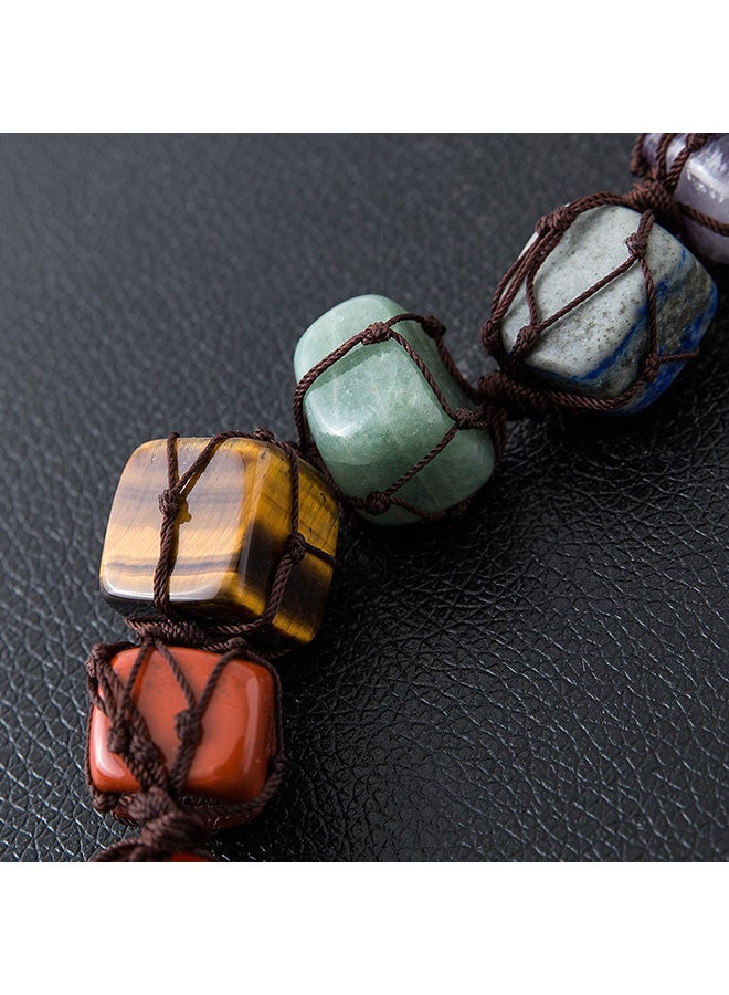 Generic - 7 Chakra Hanging Feng Shui Ornament Natural Stones Car Home Decoration Multicolour - Image 1