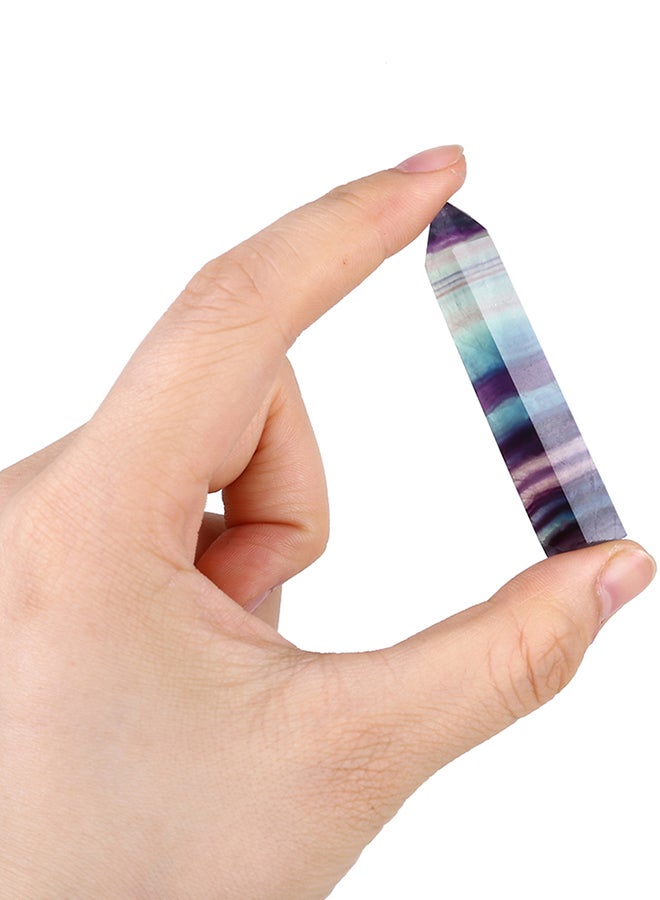 Natural Fluorite Crystal Hexagonal Wand Point Stone Multicolour - Image 5