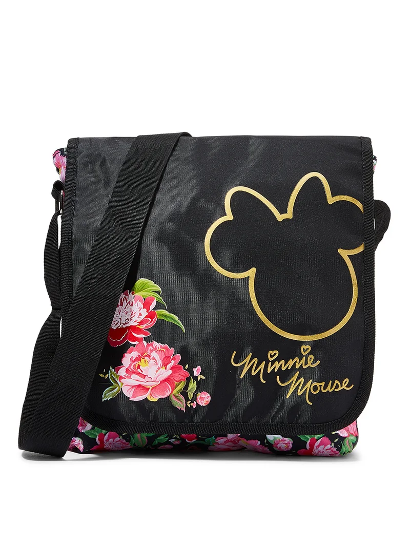 Disney Floral Effect Flap Over Shoulder Bag Multicolour