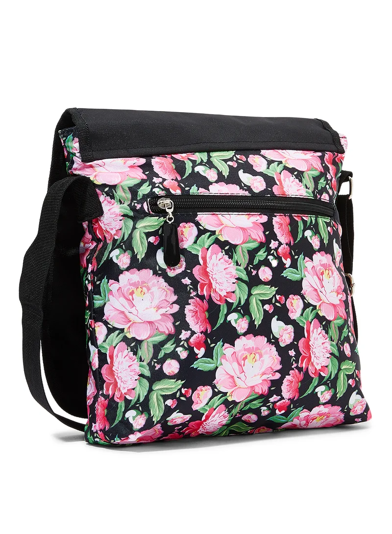 Disney Floral Effect Flap Over Shoulder Bag Multicolour