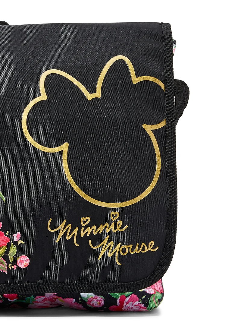 Disney Floral Effect Flap Over Shoulder Bag Multicolour