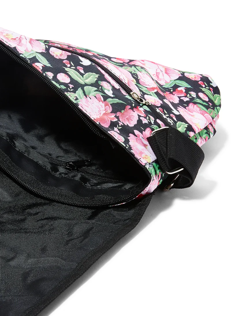 Disney Floral Effect Flap Over Shoulder Bag Multicolour