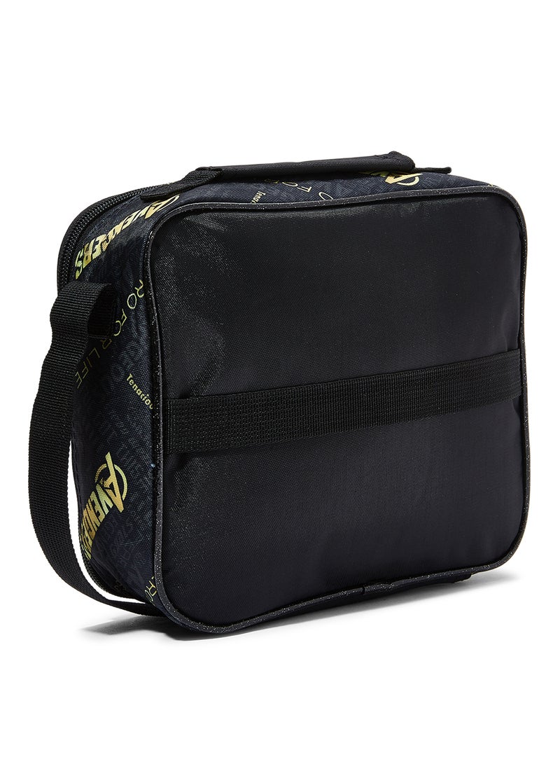 Marvel Avengers Printed Lunch Bag Black - Image 2
