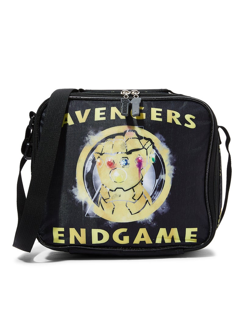 Marvel Avengers Printed Lunch Bag Black - Image 1