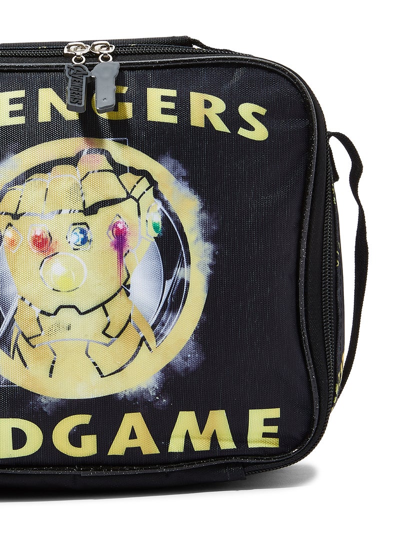 Marvel Avengers Printed Lunch Bag Black - Image 3