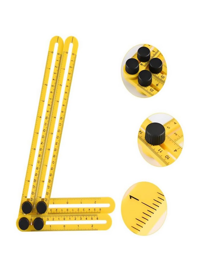 مسطرة لقياس الزوايا أصفر/أسود - Image 2