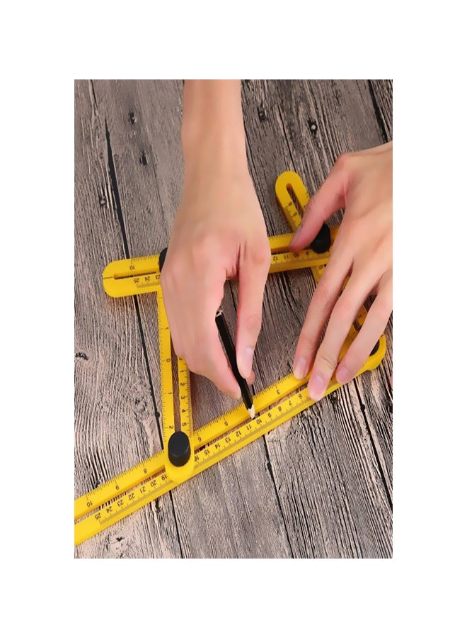 مسطرة لقياس الزوايا أصفر/أسود - Image 3