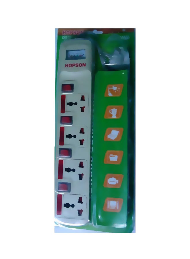Hopson - Electric Power Strip White/Red 2meter - Image 1