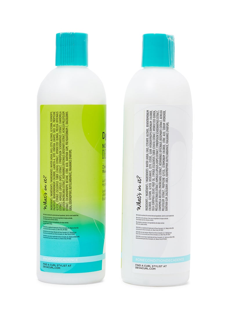 DevaCurl Decadence Duo: One Condition and No-Poo Cleanser Duo White  - Image 2