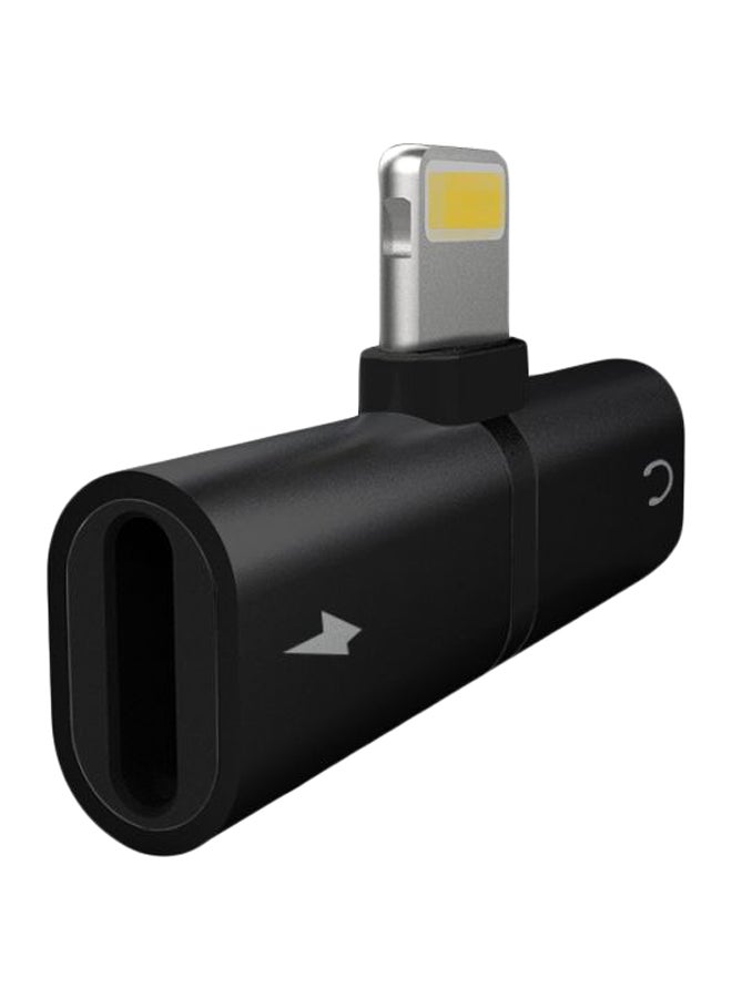 Generic - 2 In 1 Headphone Splitter For Apple iPhone 7/7 Plus/8 Plus Black - Image 1