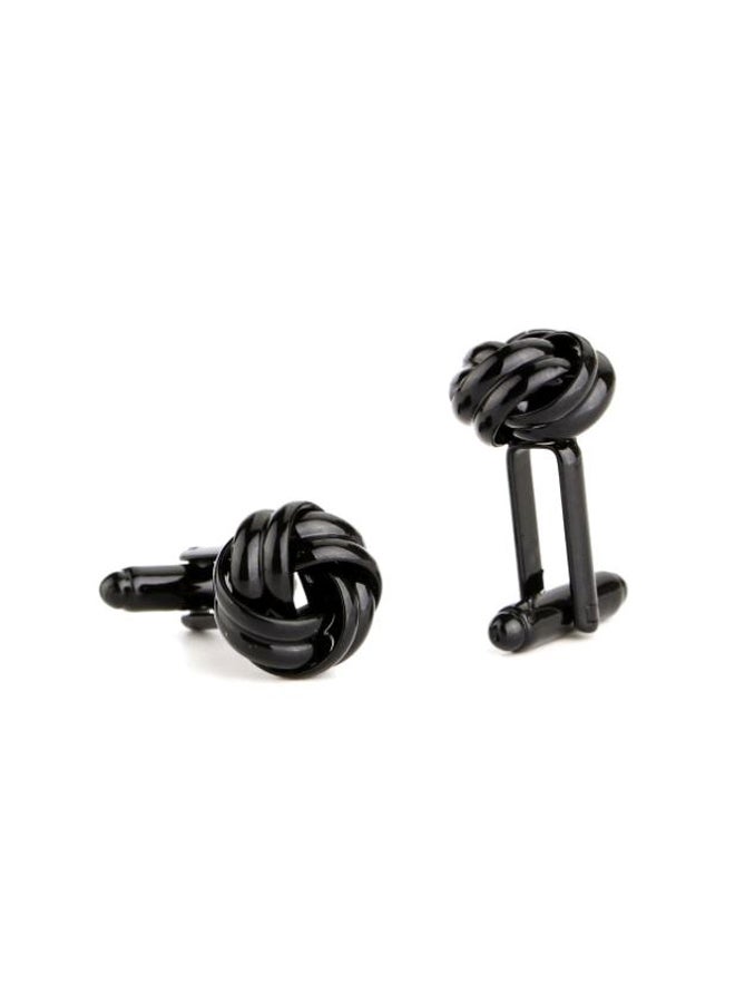 Generic - Alloy Twisted Hollow Design Cufflinks - Image 1