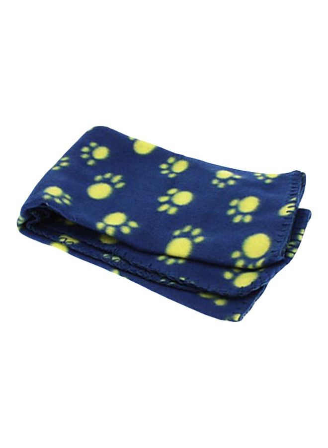 Generic Soft Warm Pet Blanket Blue/Yellow M 