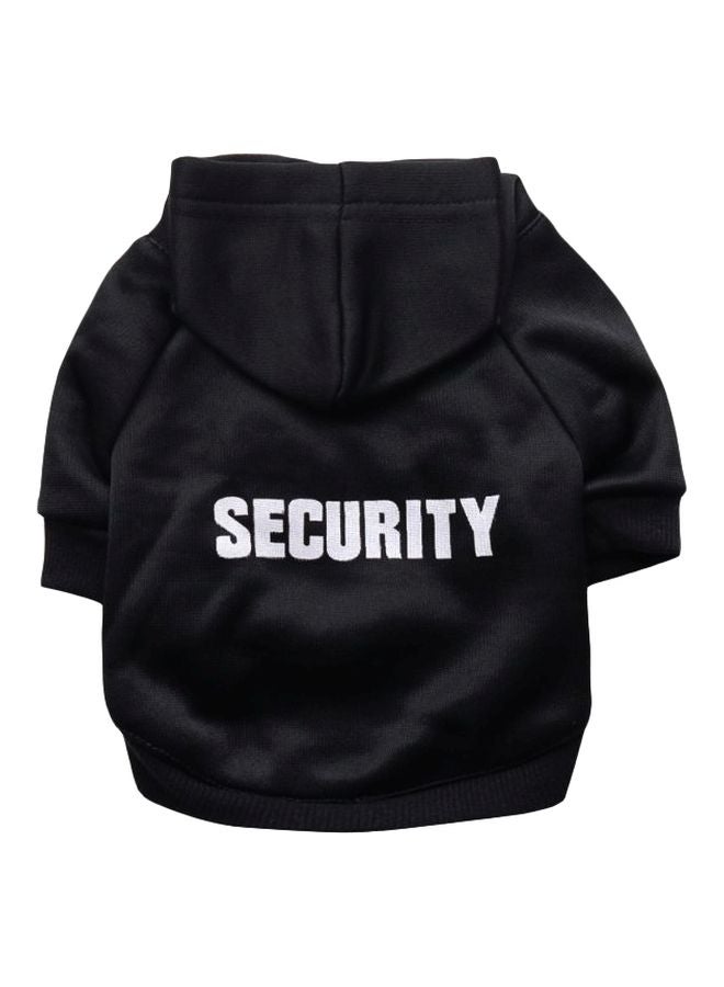 فيست للكلاب بغطاء للرأس مزين بطبعة أسود S