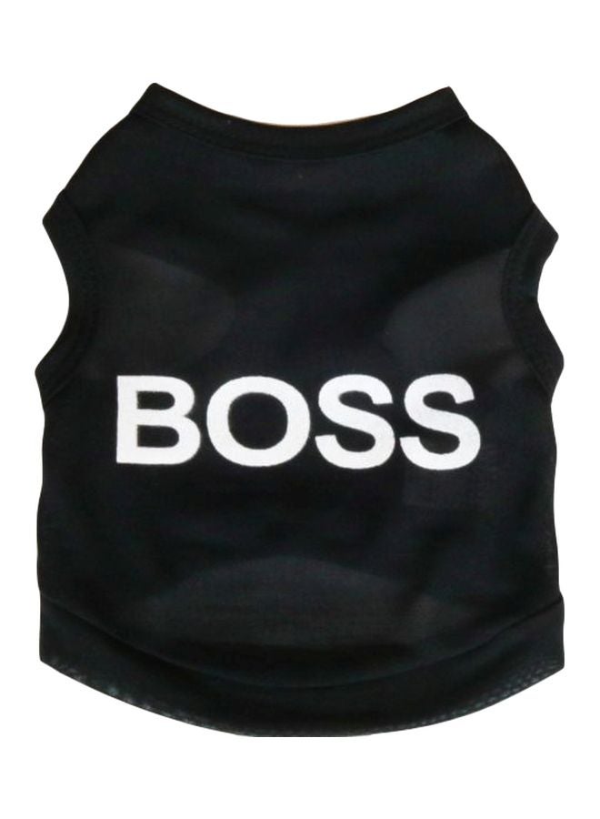 Printed Dog Vest Black S