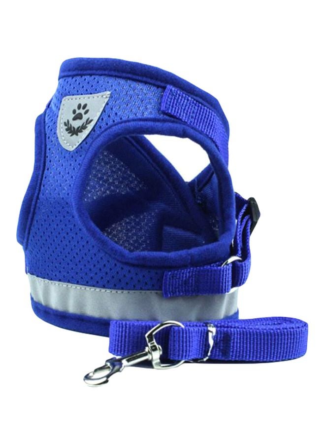 Dog Leash Traction Vest Type Pet Chest Straps Blue/Grey L