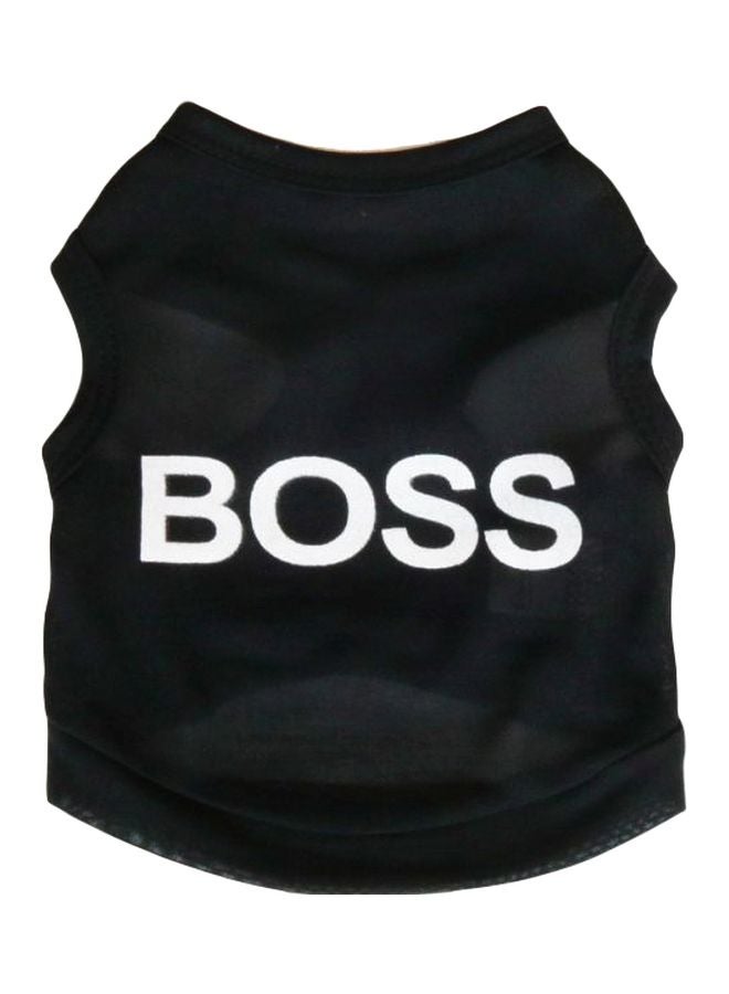 Boss Printed Polyester Pet Vest Black S