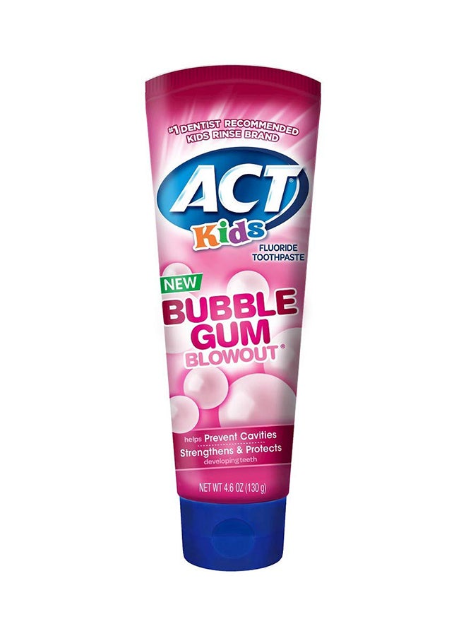 ACT Pack Of 3 Kids Bubblegum Blowout Toothpaste