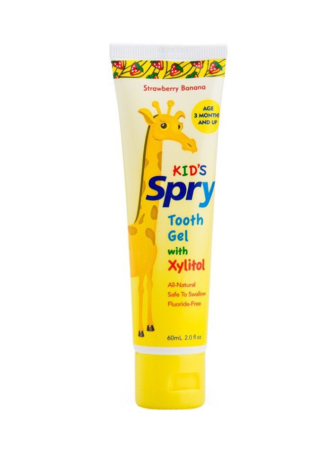 Spry Pack Of 2 Kids Xylitol Tooth Gel - Strawberry Banana  - Image 1