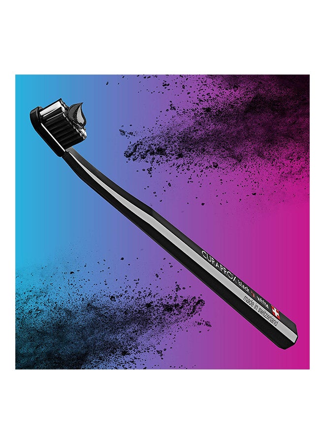 CURAPROX - Black Is White Activated Charcoal Toothpaste With Cs 5460 2 Toothbrush - Image 1