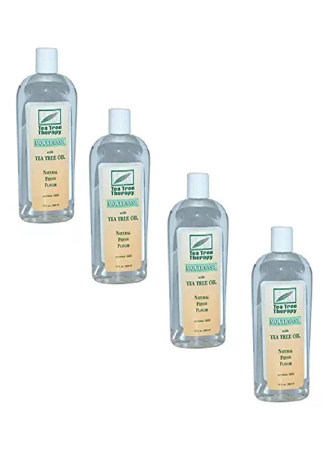 Tea Tree Therapy Pack Of 4 Tea Tree Alcohol Free Mouthwash- Clear - Image 2