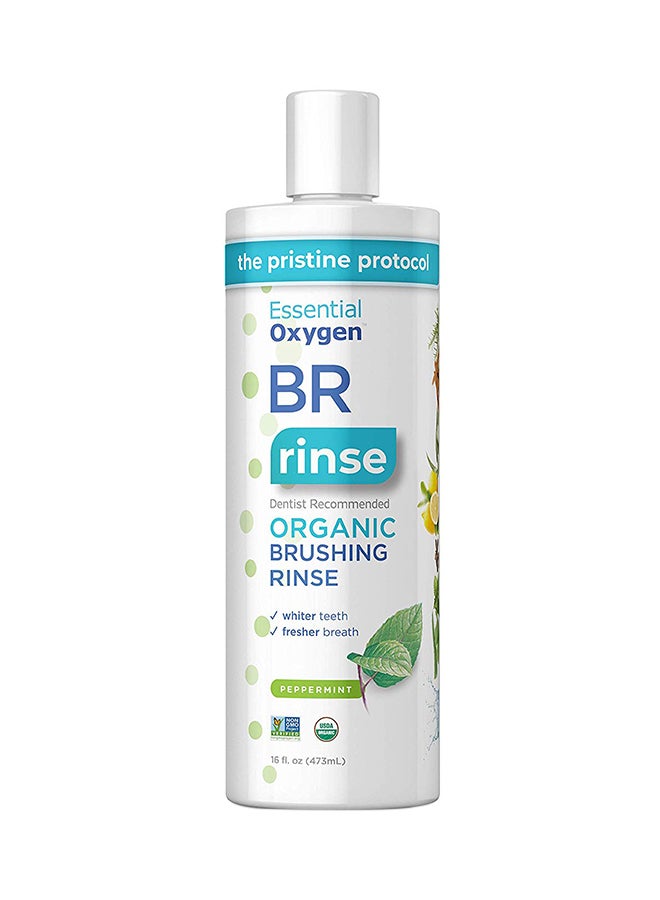 Essential Oxygen Natural Brushing Rinse Whiter Teeth Peppermint Mouthwash  - Image 1