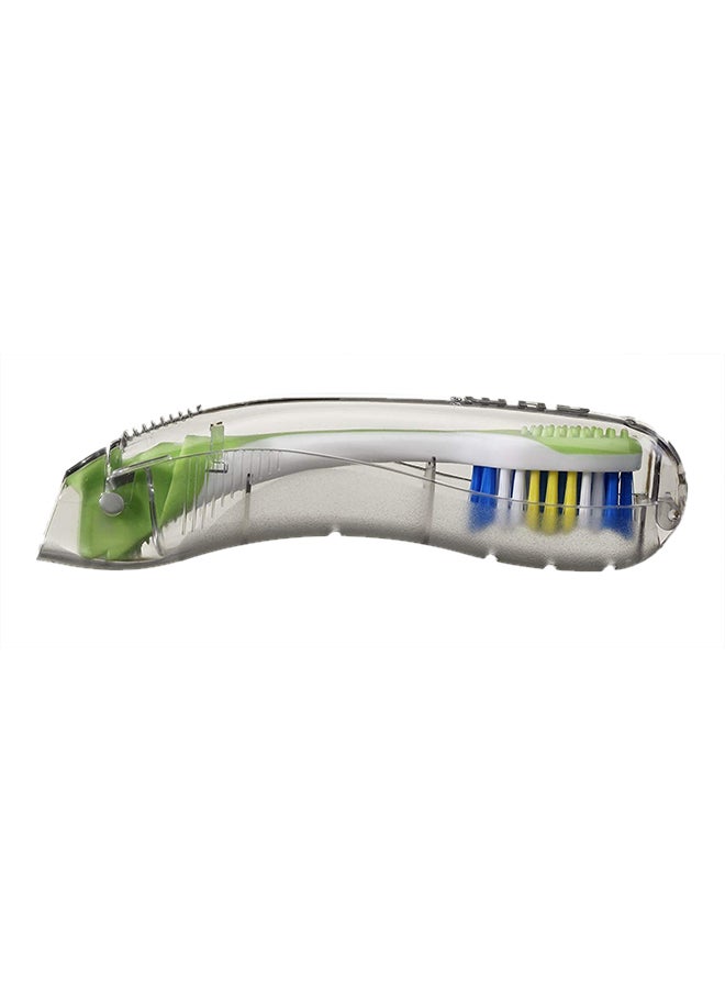 Gum - Pack Of 2 Antibacterial Bristles And Folding Handle Travel Toothbrush Multicolour - Image 1