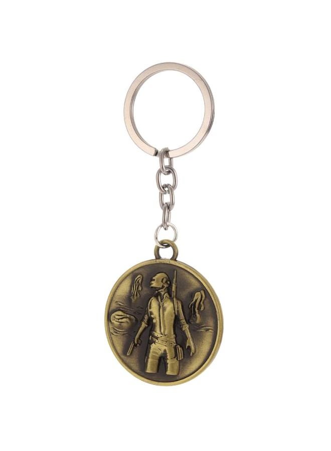 PUBG Game Playerunknown's Battlegrounds Keychain Gold/Silver
