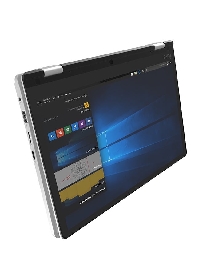 آي لايف لابتوب زيد نوت برايم قابل للطي مزود بشاشة لمس مقاس 11.6 بوصة ومعالج إنتل سيليرون وذاكرة وصول عشوائي سعة 2 جيجابايت وبطاقة وسائط متعددة مدمجة سعة 32 جيجابايت ورسومات مدمجة فضي - Image 2