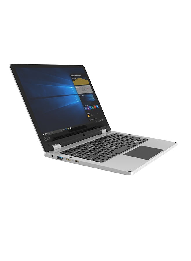 آي لايف لابتوب زيد نوت برايم قابل للطي مزود بشاشة لمس مقاس 11.6 بوصة ومعالج إنتل سيليرون وذاكرة وصول عشوائي سعة 2 جيجابايت وبطاقة وسائط متعددة مدمجة سعة 32 جيجابايت ورسومات مدمجة فضي - Image 4