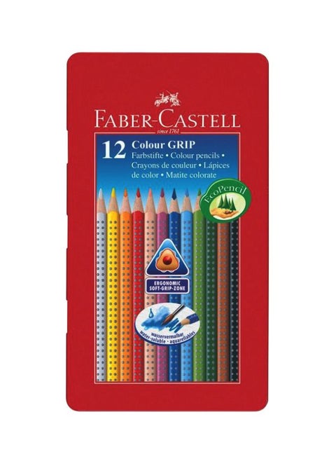 12-Piece Colour Grip Pencil Set Red/Yellow/Blue