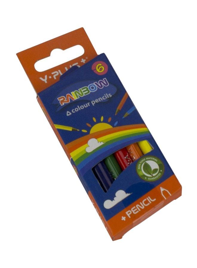 6-Piece Rainbow Colour Pencil Red/Green/Blue