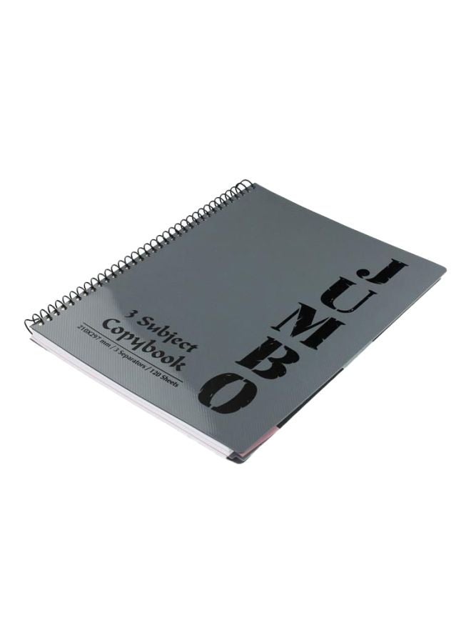 Mintra - A4 Spiral Binding Notebook Grey/Black - Image 1