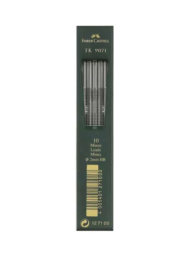 10-Piece HB Pencil Leads Set Black