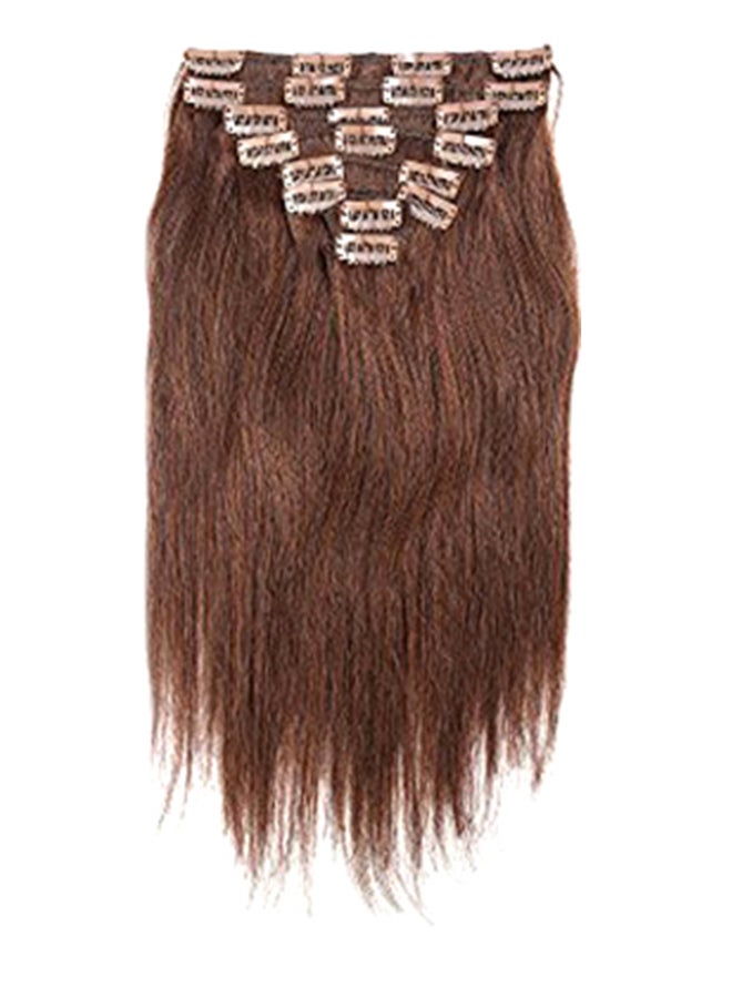 Fabwigs Clip In Human Hair Extension Brown 14inch 