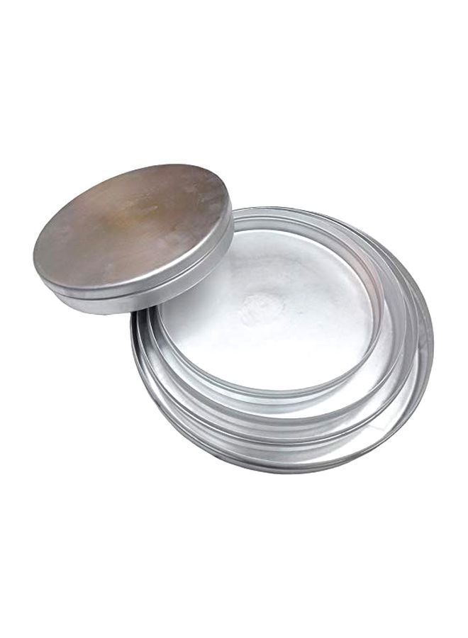 AYDA Bakeware 5-Piece Aluminum Basbuosa Cake Tray With Lid Silver - Image 1