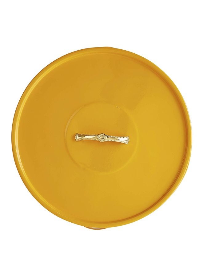 ايدا صينية تقديم مزودة بعدد 7 أطباق للتقديم أصفر/ذهبي 41سم - Image 1