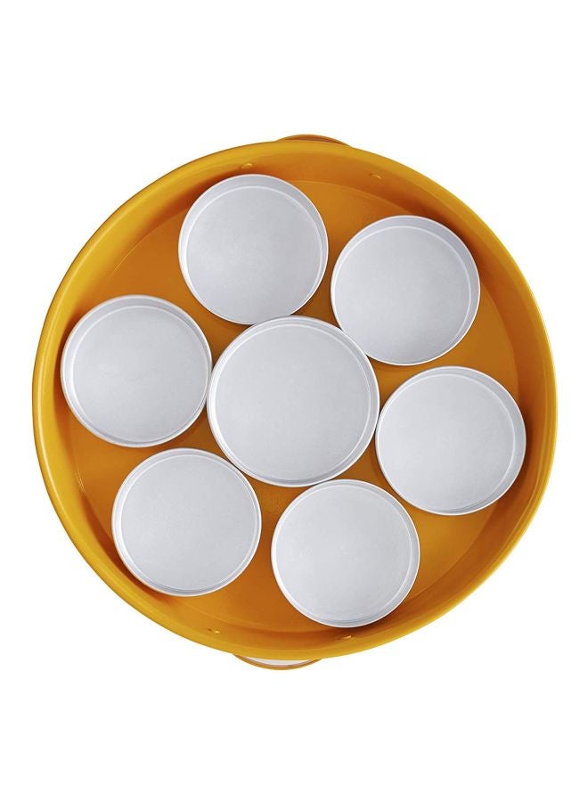 ايدا صينية تقديم مزودة بعدد 7 أطباق للتقديم أصفر/ذهبي 41سم - Image 2