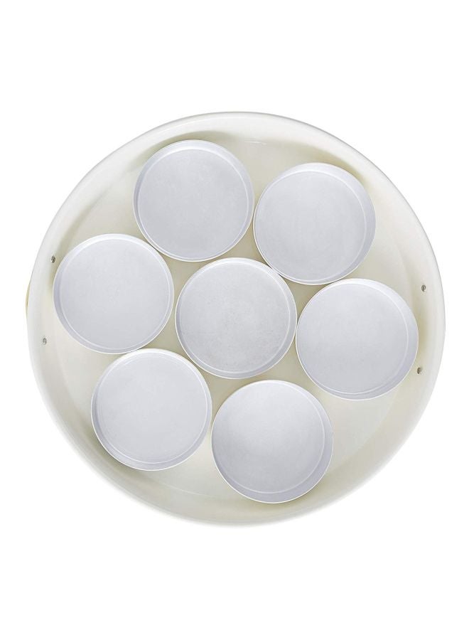 Ayda Serving Tray With 7 Serving Plates White/Gold 47centimeter  - Image 2