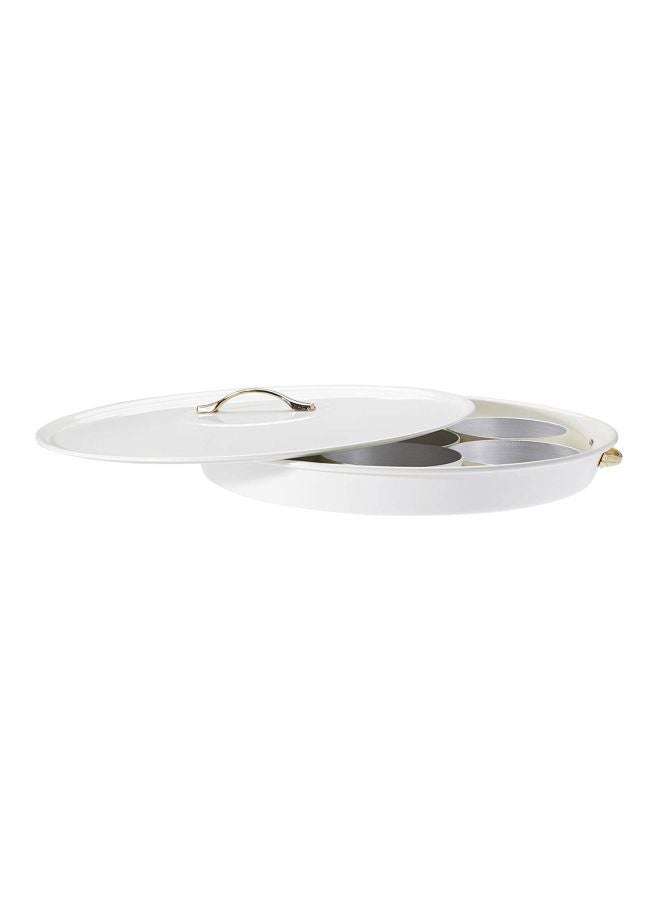 Ayda Serving Tray With 7 Serving Plates White/Gold 47centimeter  - Image 3