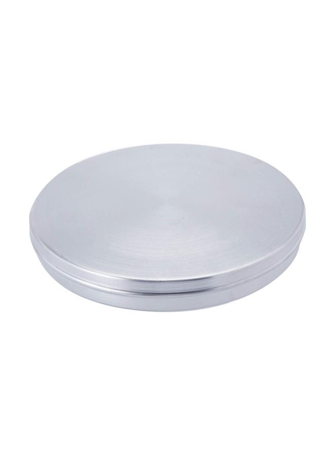 Ayda - 3-Piece Round Basbuosa Tray With Lid Silver 10inch - Image 1
