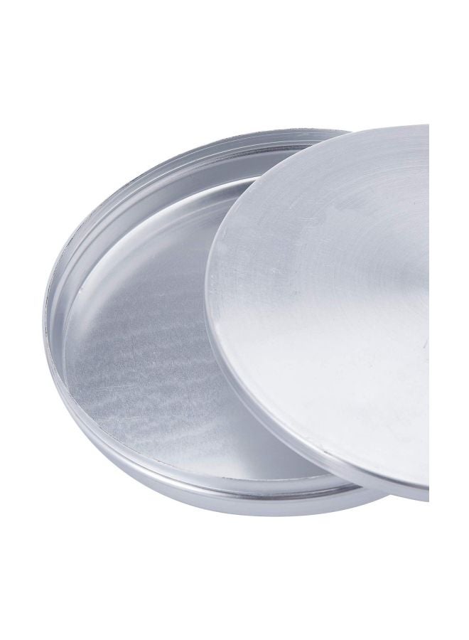 Ayda - 3-Piece Round Basbuosa Tray With Lid Silver 10inch - Image 1