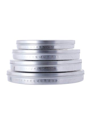 4- Piece Aluminium Round Cake Tray With Lid Silver - v1575534688/N32522193A_1