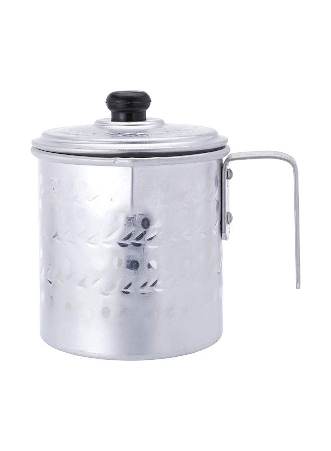 Ayda Arabic Coffee Fountain Gas Top Camping Kettle, 1.5 Liter Silver/Black  - Image 1