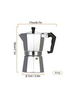 Generic 6-Cup Expresso Coffee Maker Silver  - Image 4