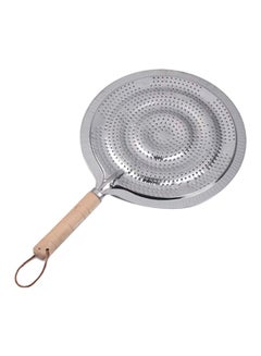 Heat Diffuser With Wooden Handle Silver/Beige