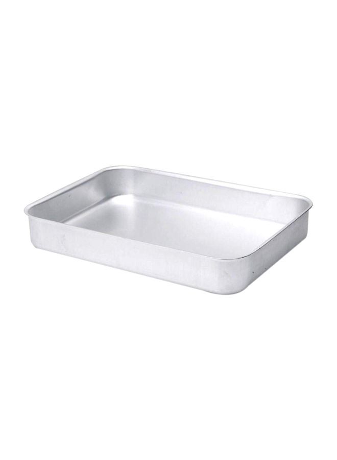TAJ Rectangular Aluminium Oven Dish Silver 43X33x8cm 