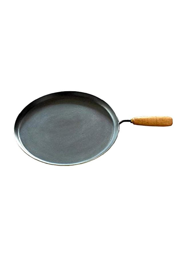 TAJ Iron Roti Tawa With Wooden Handle Black 12inch  - Image 2