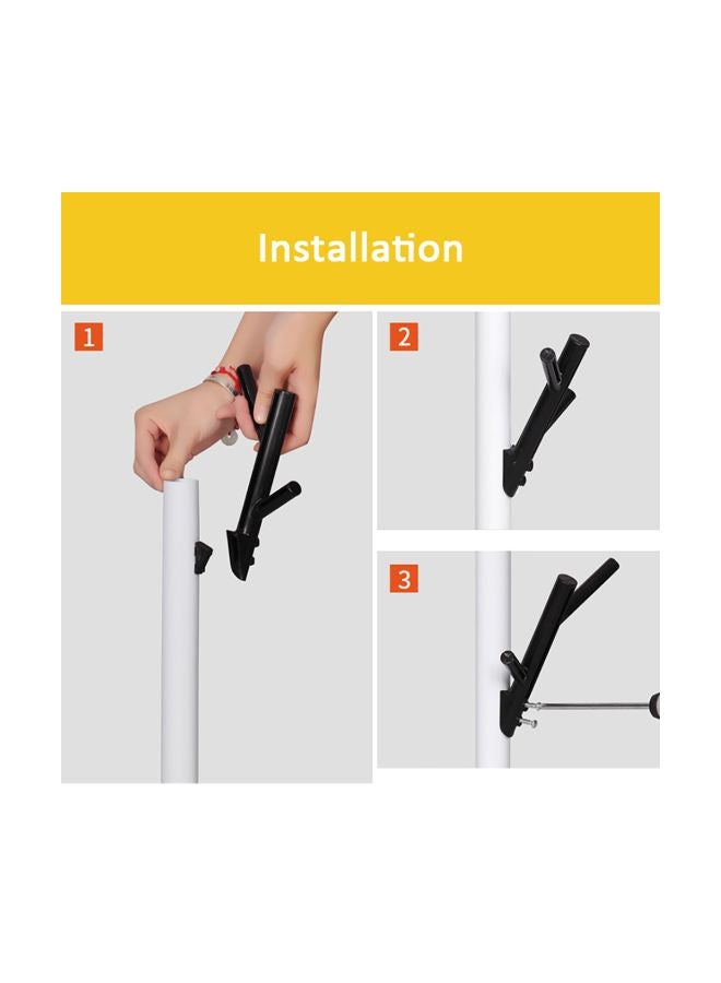 Closet Rack Hanger Stand Silver/Black 41x41x175cm - Image 2